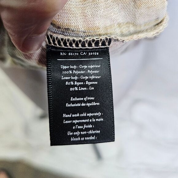 Anthropologie Deletta Abstract Draped Neck Sleeveless Top Size Small - Picture 8 of 9